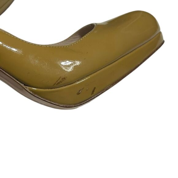 LK Bennet Leather Heels Mustard Yellow High Heels Tan Pumps - Picture 10 of 16